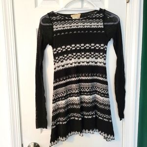 Fuzzi Designer Mesh Mini Dress